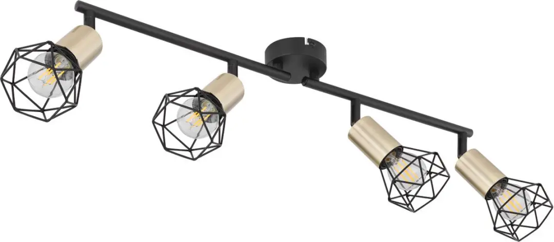 Globo Plafondlamp Modern Zwart - 4x E14 40W