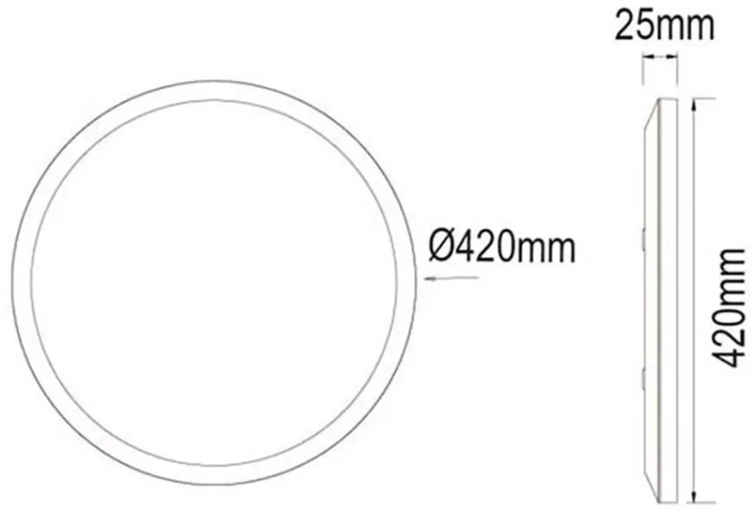 Globo Plafondlamp 24W 2300Lm - Wit - 3000K
