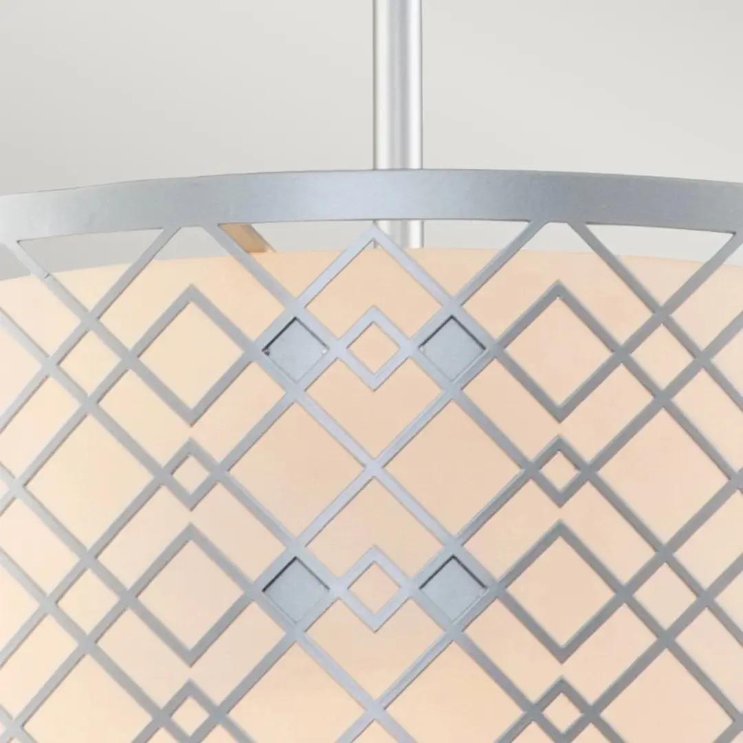 Elstead LED Hanglamp Ziggy 2xE27 - 120W - Dimbaar - Lacquered Silver - afbeelding 6 van 6