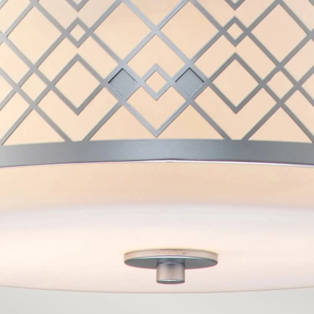 Elstead LED Hanglamp Ziggy 2xE27 - 120W - Dimbaar - Lacquered Silver