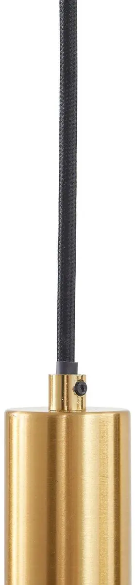 Lindby Hanglamp 4-lichts - Rookgrijs/Messing