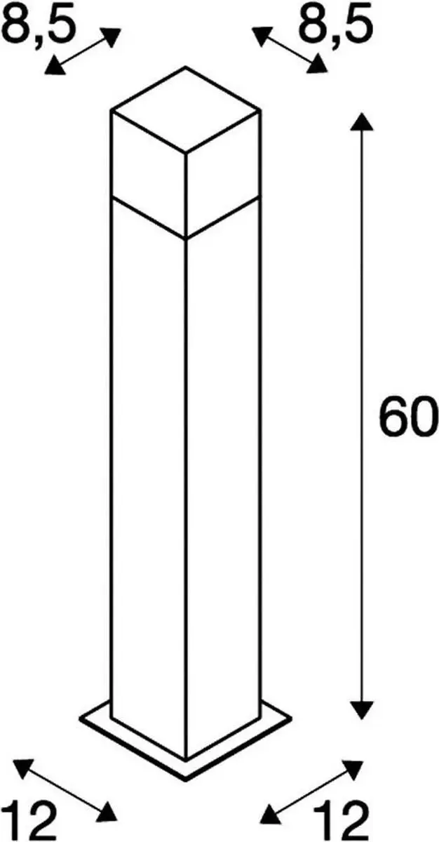 SLV Grafit Sokkellamp 11W - Antraciet