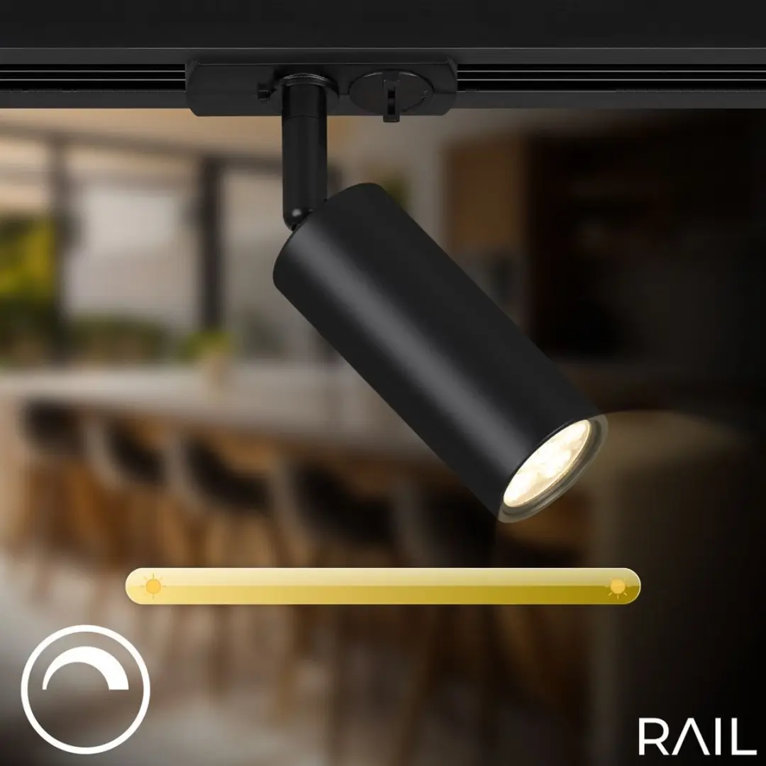 Briloner Railspot Opbouwspot 5.5W - Zwart - 3000K