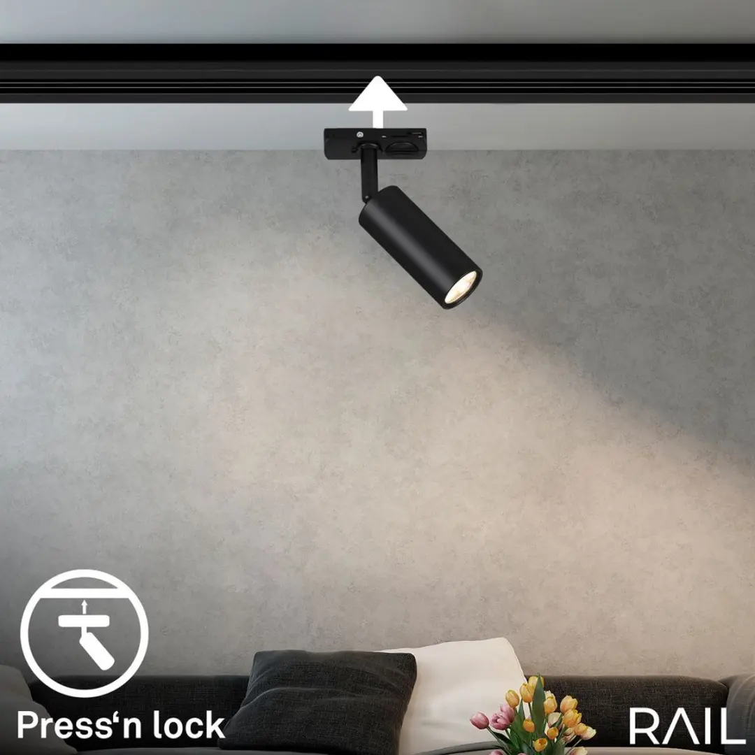 Briloner Railspot Opbouwspot 5.5W - Zwart - 3000K
