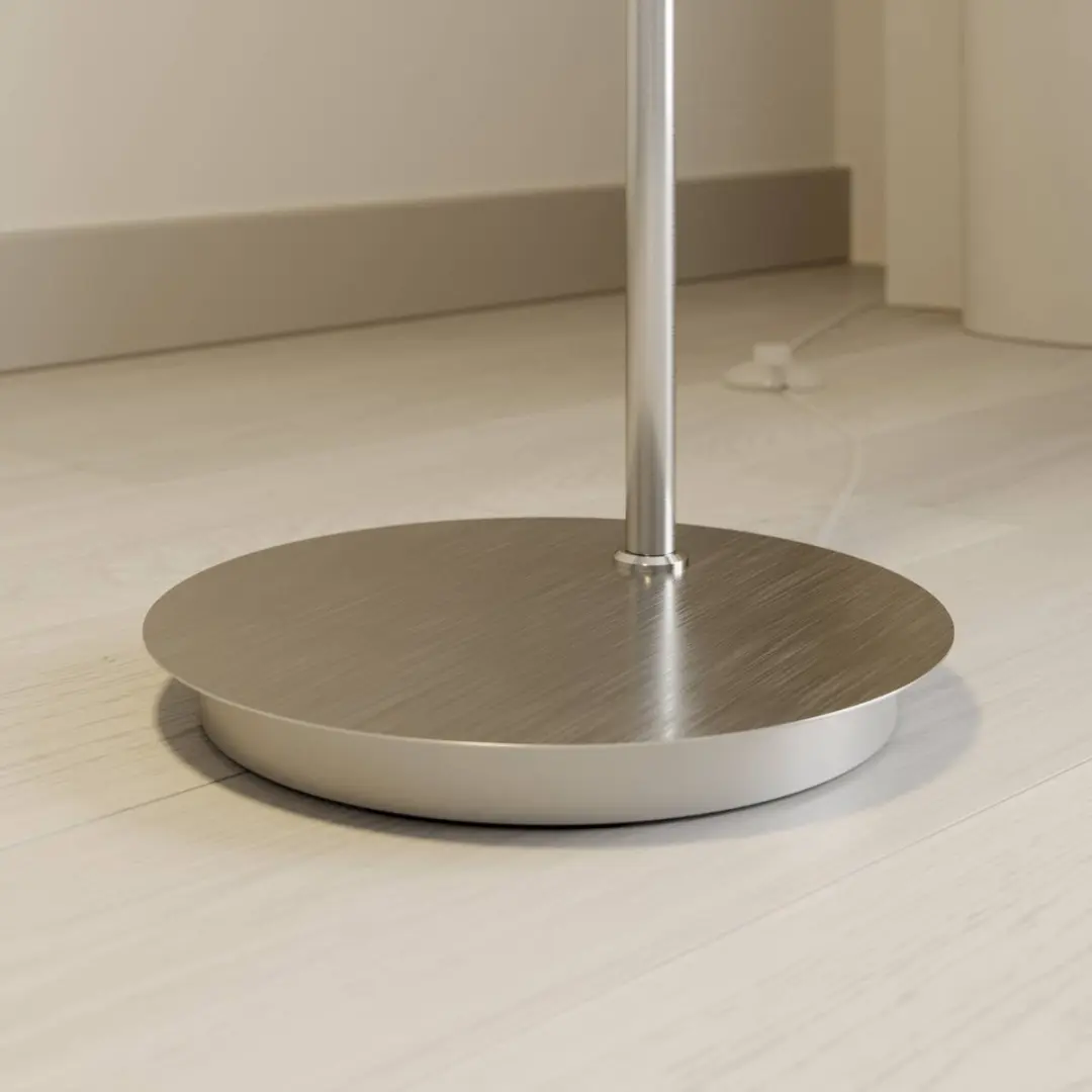 Lindby Booglamp 1 Licht E27 - 15W - Nikkel Mat/Opaalwit