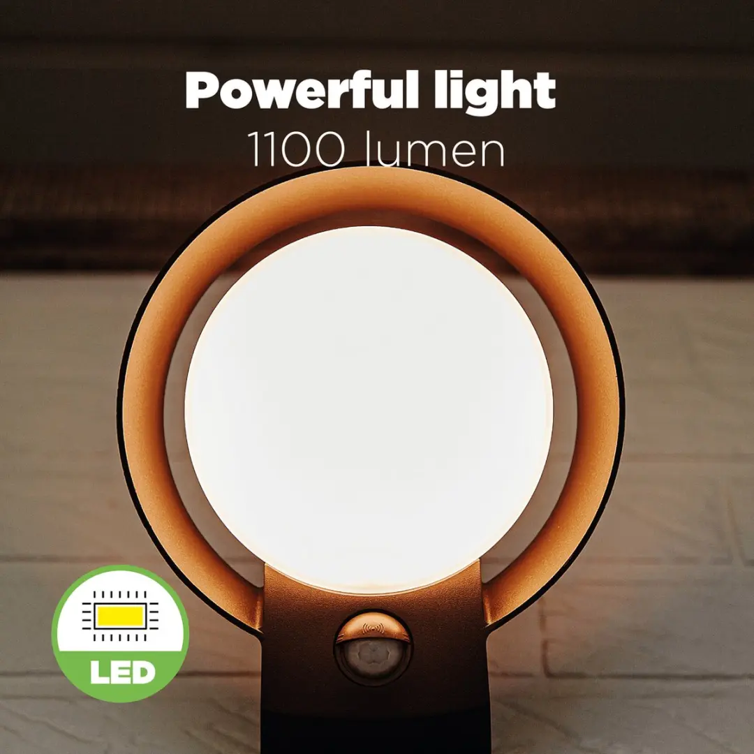 Lutec Polo LED Wandlamp Donkergrijs 1100Lm - PIR Sensor