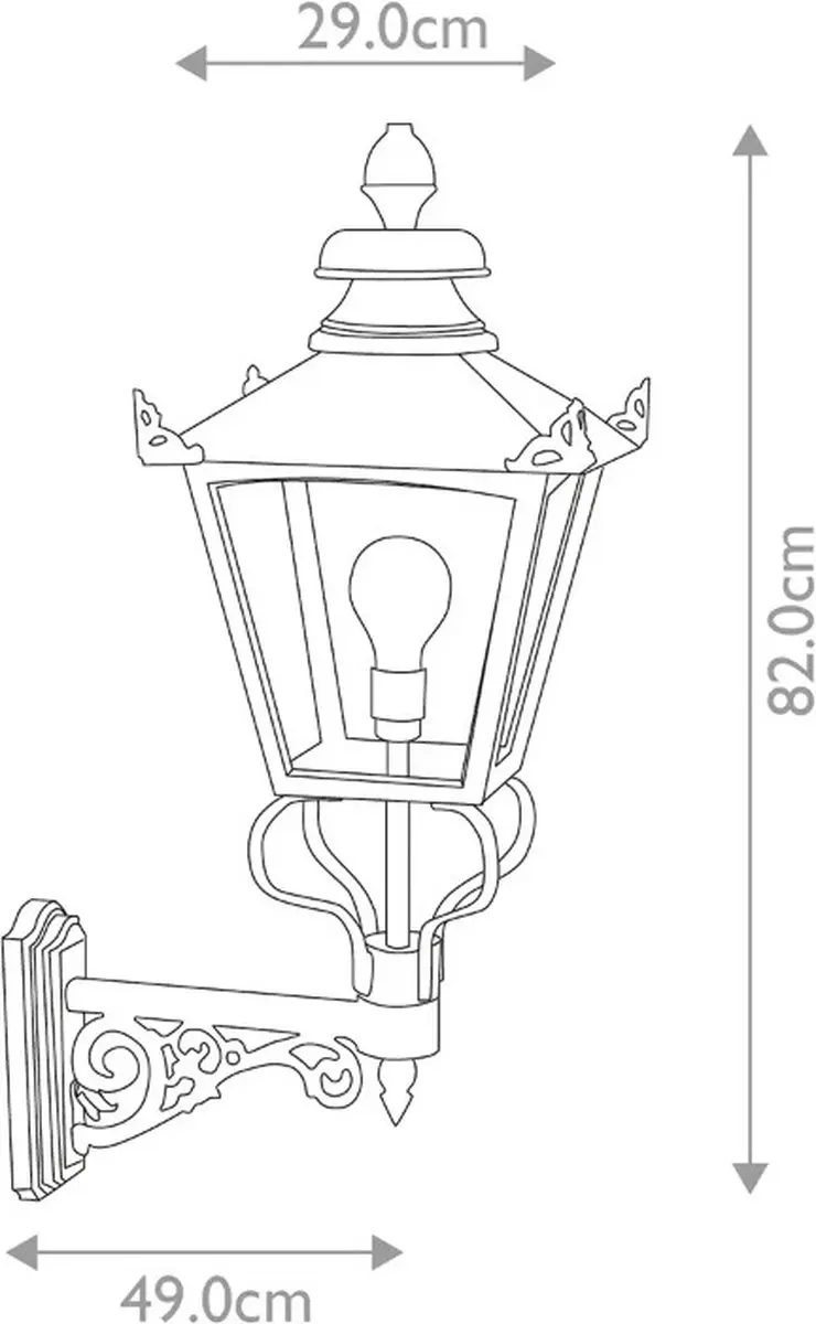 Elstead Lighting Grampian LED Wandlamp E27 60W - IP44 - Dimbaar - Zwart