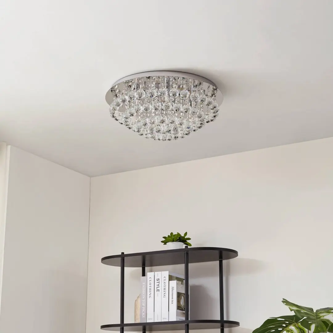 Lindby Plafondlamp 8 Lichtpunten - 55cm - Chroom