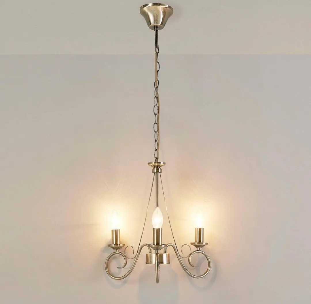 Lindby Kroonluchter 3-Lichts Antiek Messing - 45cm