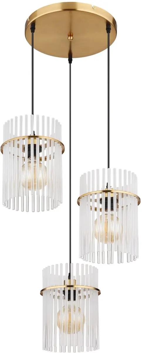 Globo Gorley Hanglamp - 3 Lichtpunten - Ø47cm - Goud