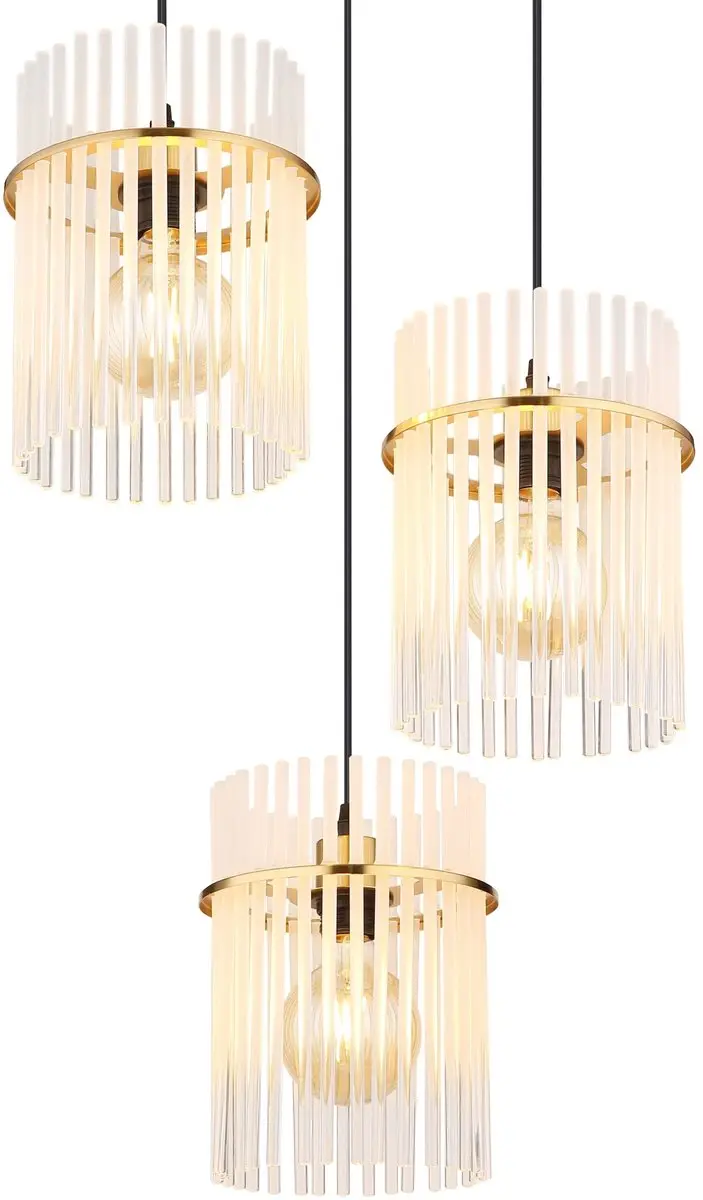 Globo Gorley Hanglamp - 3 Lichtpunten - Ø47cm - Goud