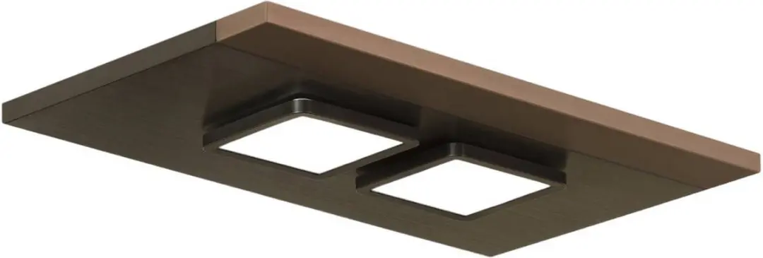 Lucande Plafondlamp 2 Lichtpunten 6W - Zwart Grafiet