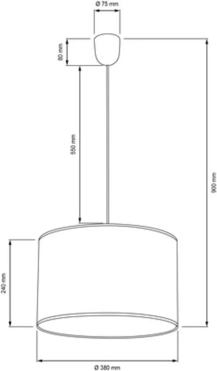 Brilliant Esher Hanglamp 38cm - Zwart