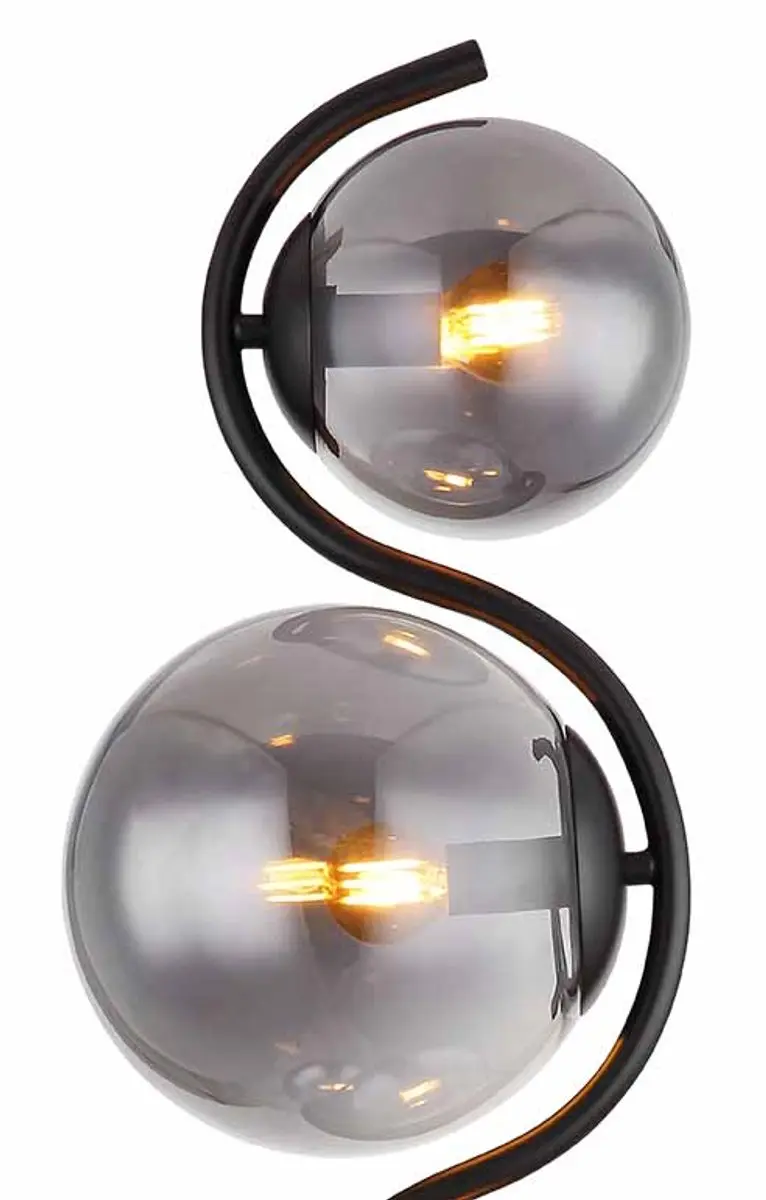 Globo Porry Vloerlamp - Zwart - Ø66cm - 4x E14 - afbeelding 6 van 6