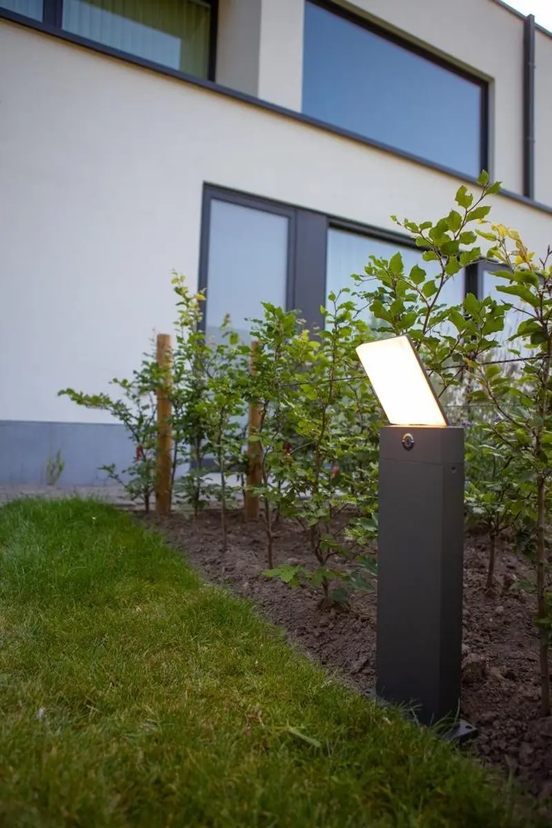 Lutec Pano LED Tuinpaal 17.5W - Donkergrijs