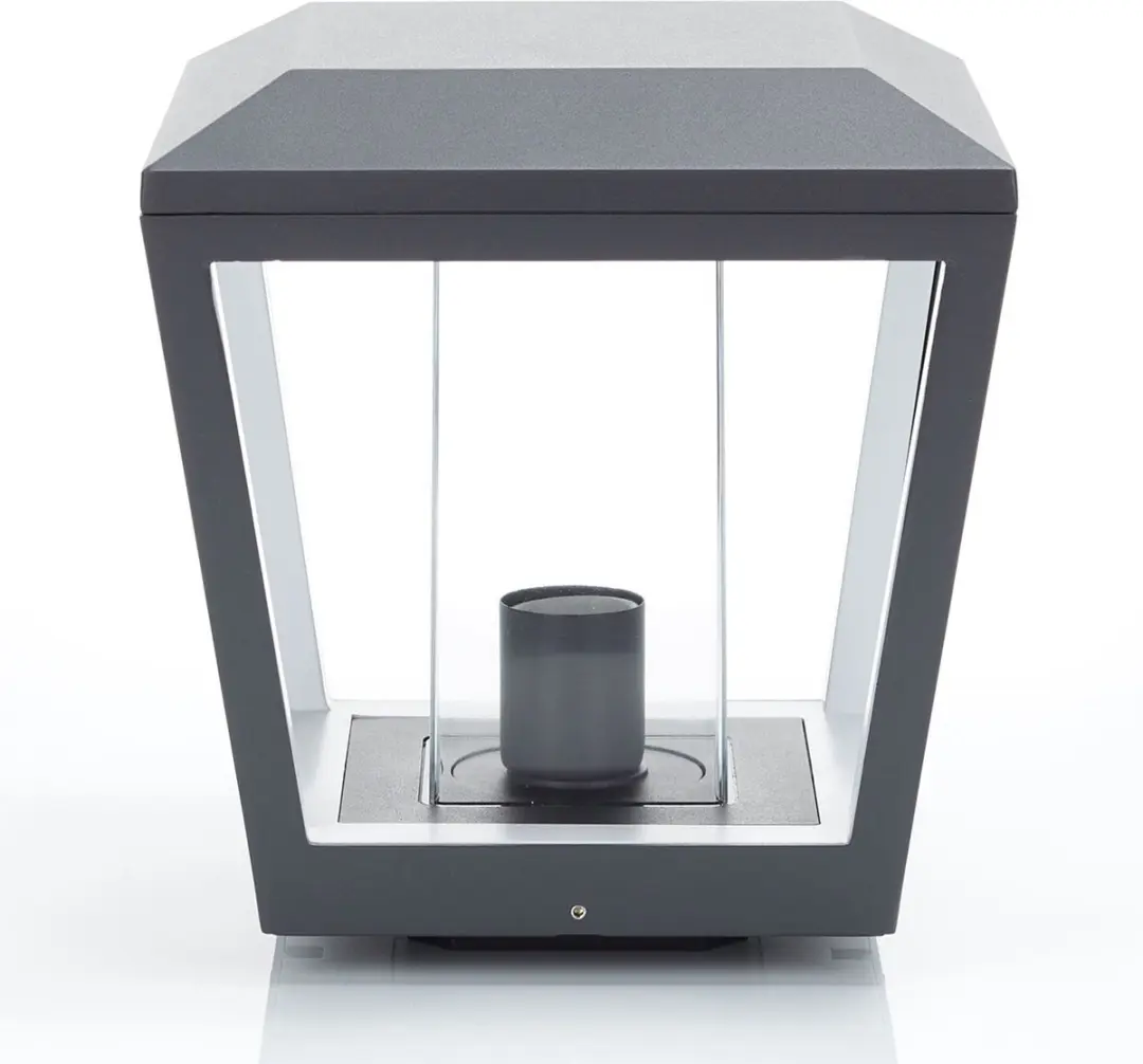 Lucande Sokkellamp 1 Licht E27 - 15W - Donkergrijs
