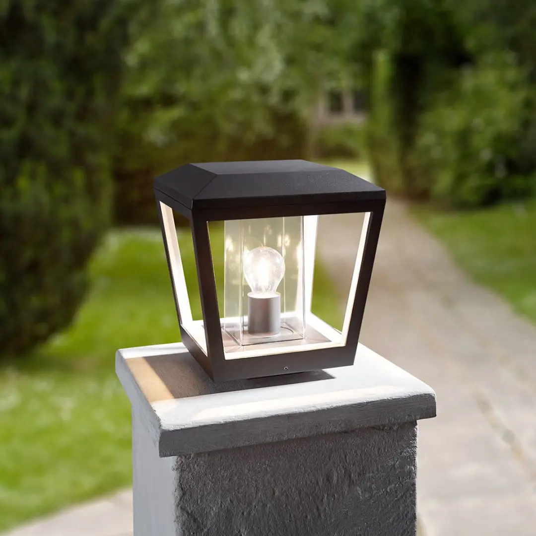 Lucande Sokkellamp 1 Licht E27 - 15W - Donkergrijs