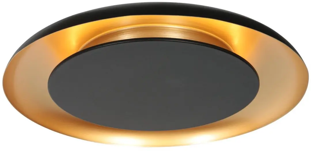 Steinhauer Golden Veil 4732ZW Plafonnière - 2x36W - Ø60cm - Goud/Zwart