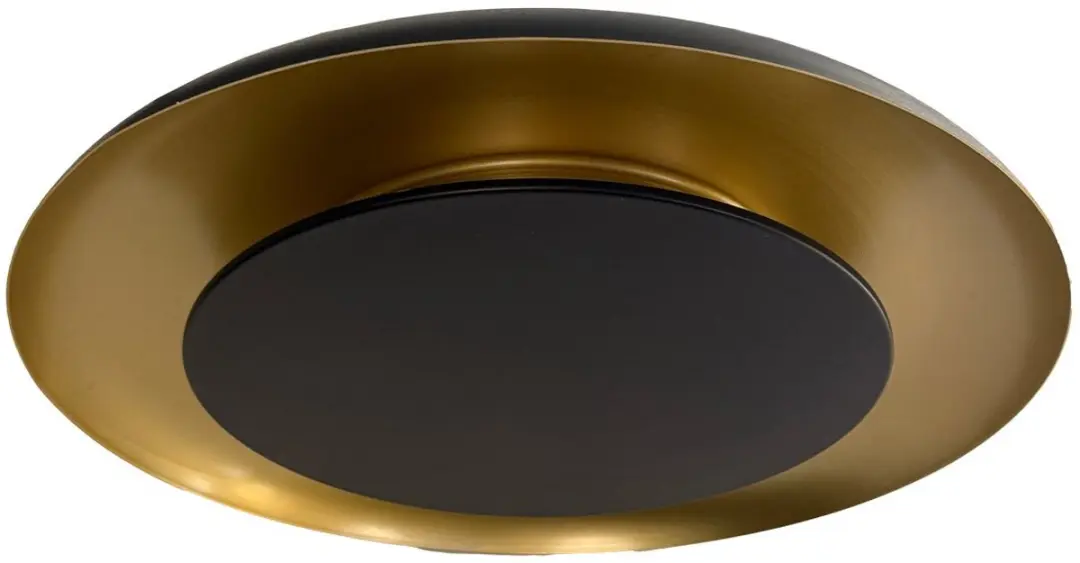Steinhauer Golden Veil 4732ZW Plafonnière - 2x36W - Ø60cm - Goud/Zwart - afbeelding 6 van 6