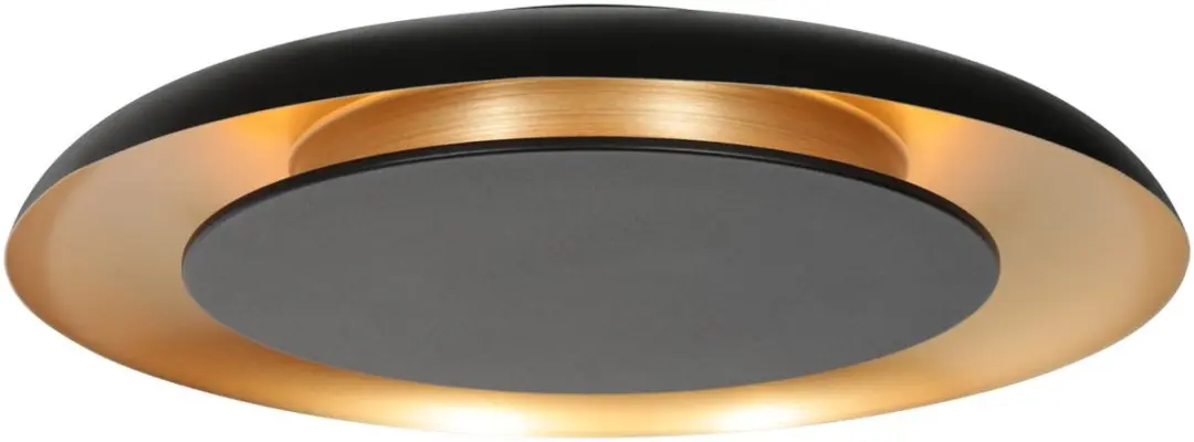 Steinhauer Golden Veil 4732ZW Plafonnière - 2x36W - Ø60cm - Goud/Zwart