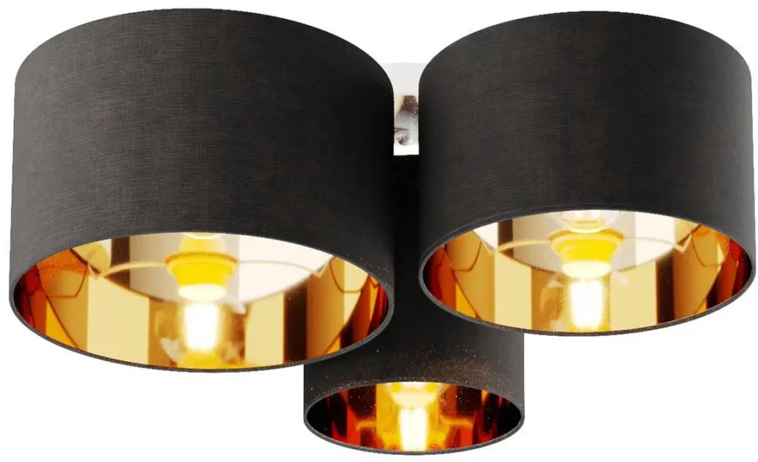 Lindby Plafondlamp 3-Lichts - Ø61cm - Grijs/Goud