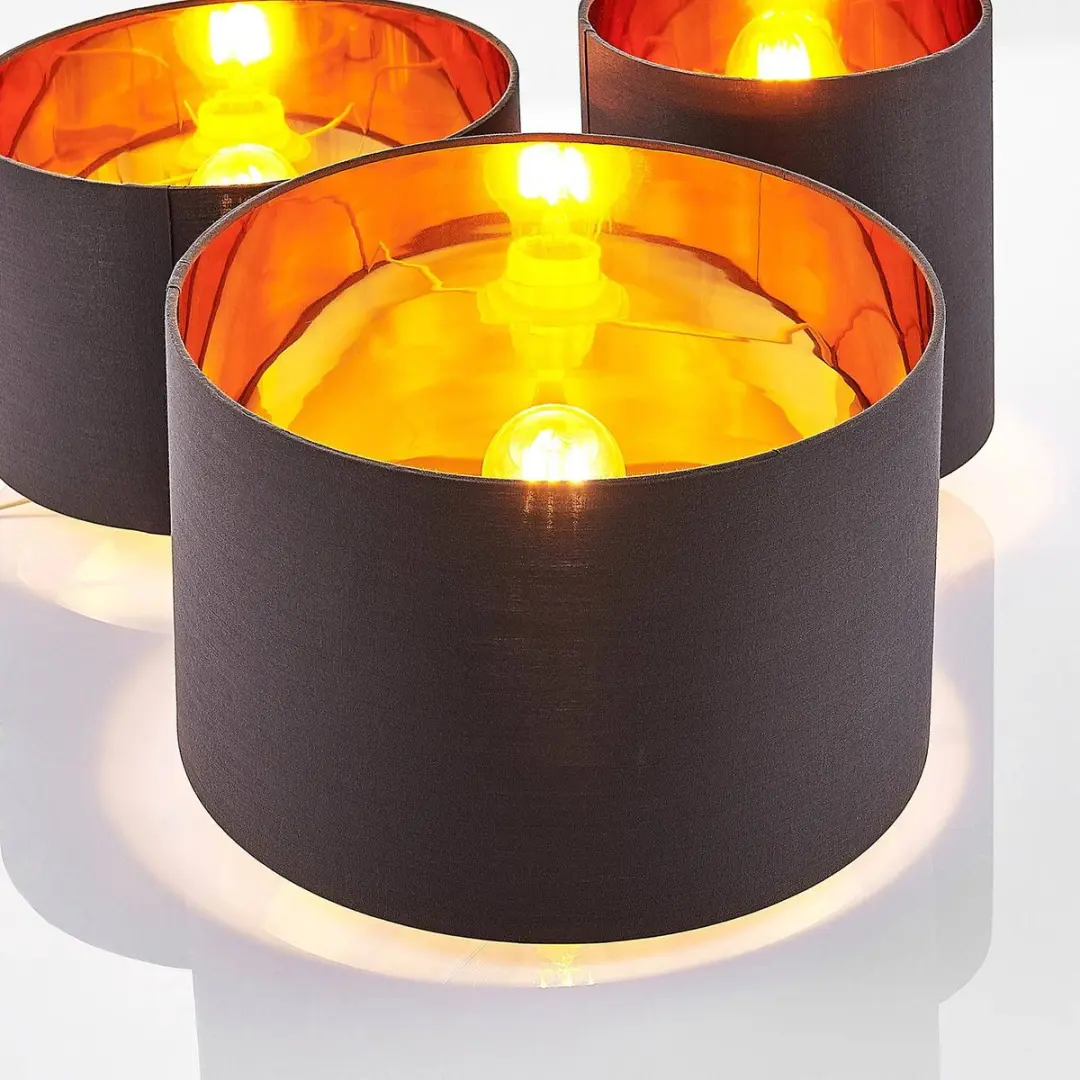 Lindby Plafondlamp 3-Lichts - Ø61cm - Grijs/Goud