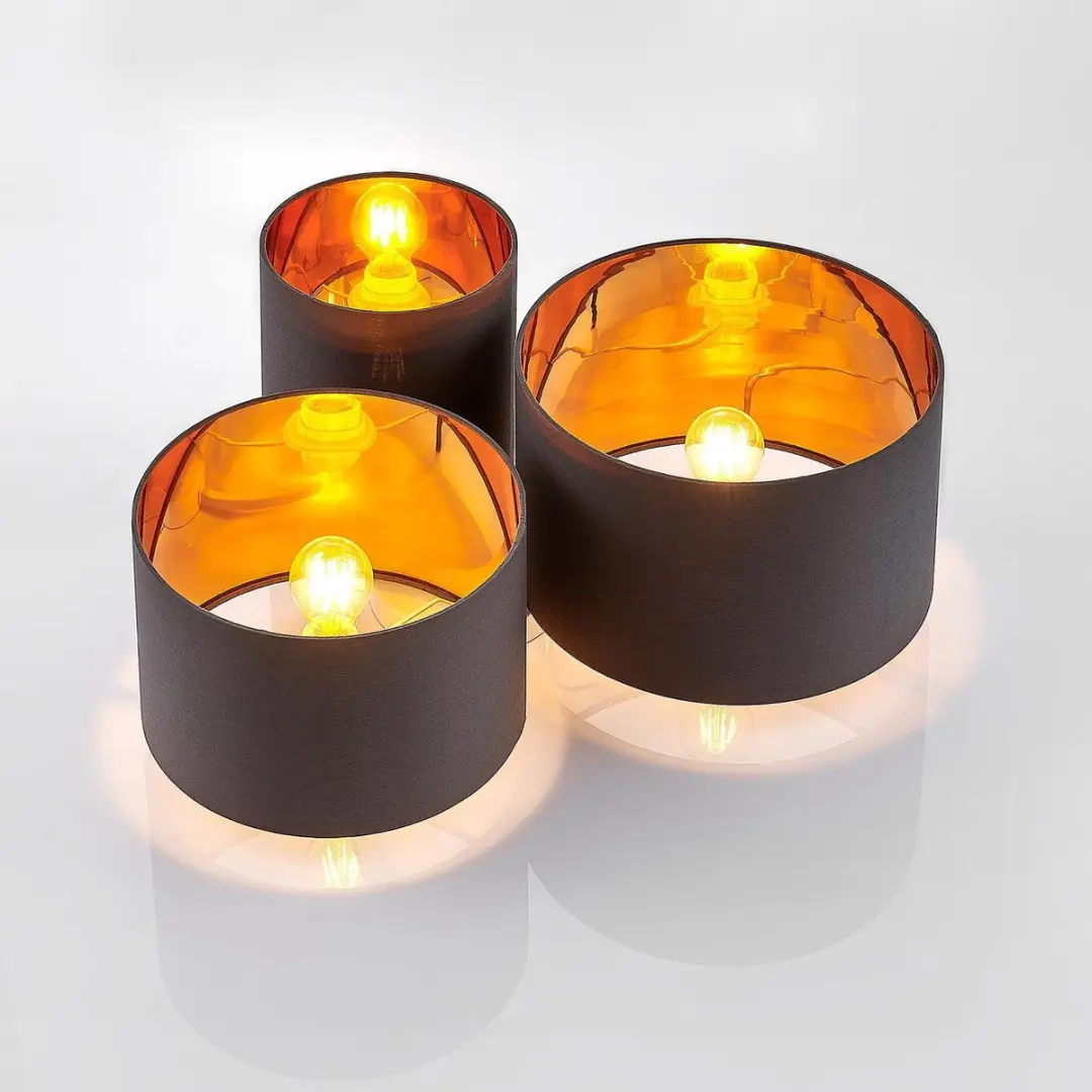 Lindby Plafondlamp 3-Lichts - Ø61cm - Grijs/Goud