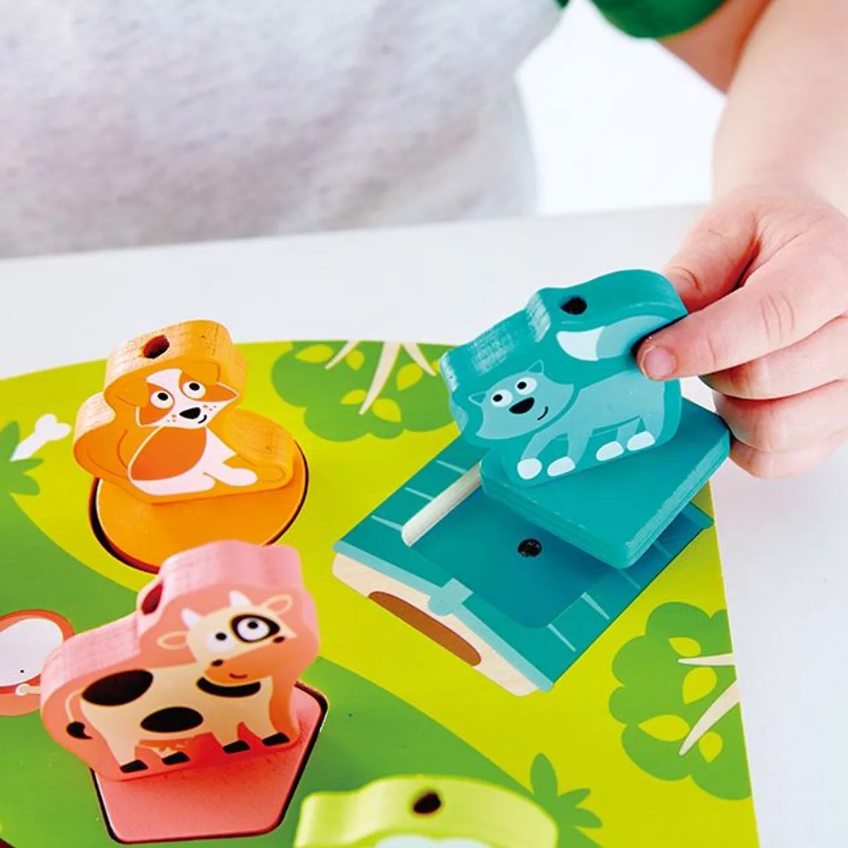 Hape Boerenerfgeluidenpuzzel E1614 - 7 Stuks - Veelkleurig - afbeelding 6 van 6