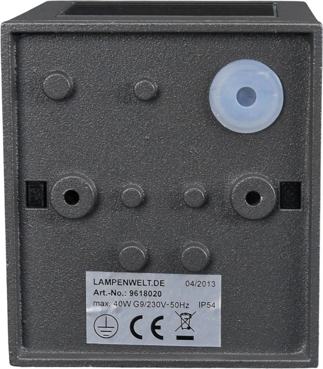 Lucande Wandlamp Buiten 1 Licht G9 40W - Donkergrijs
