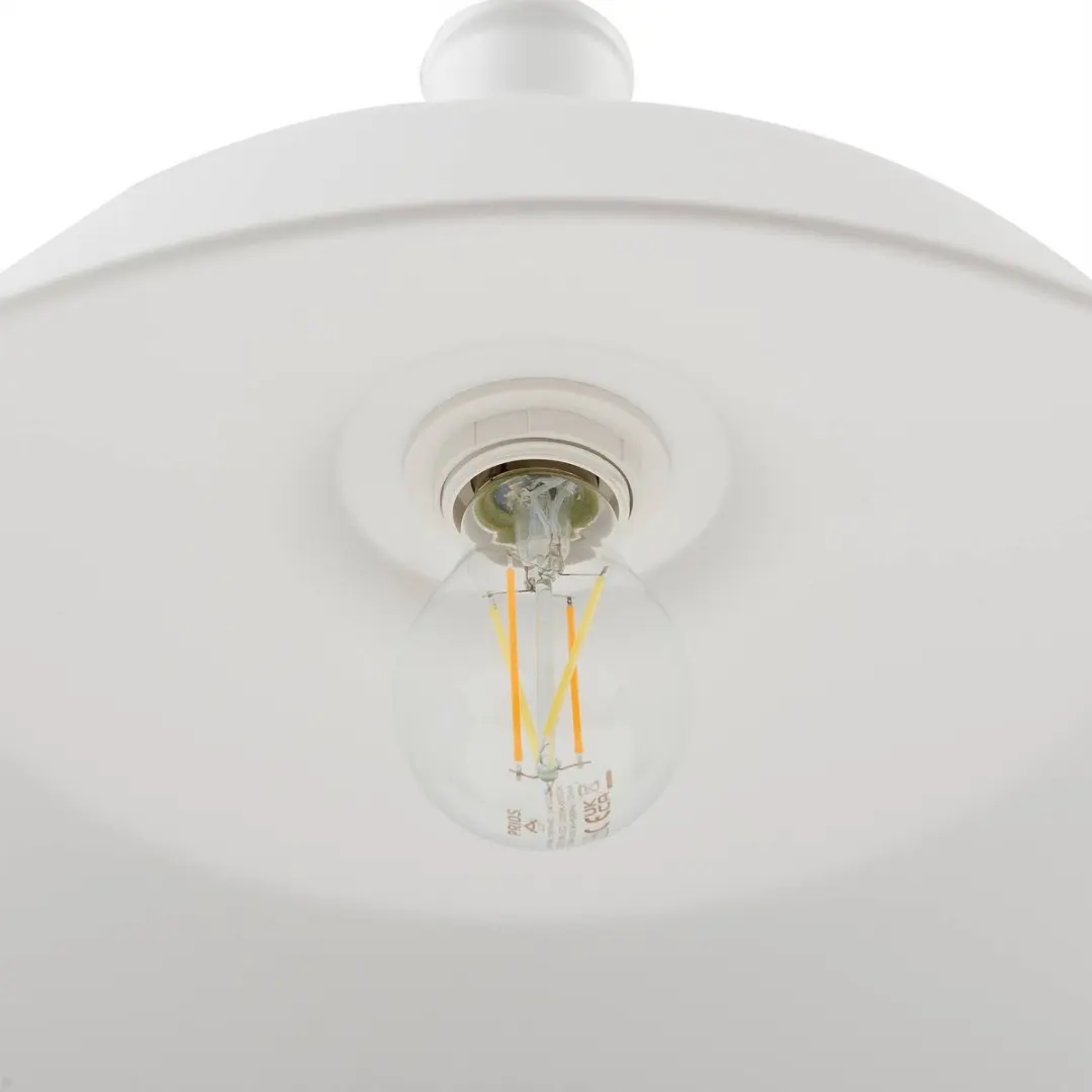 Lindby Hanglamp Metaal 1 Licht E27 - Wit