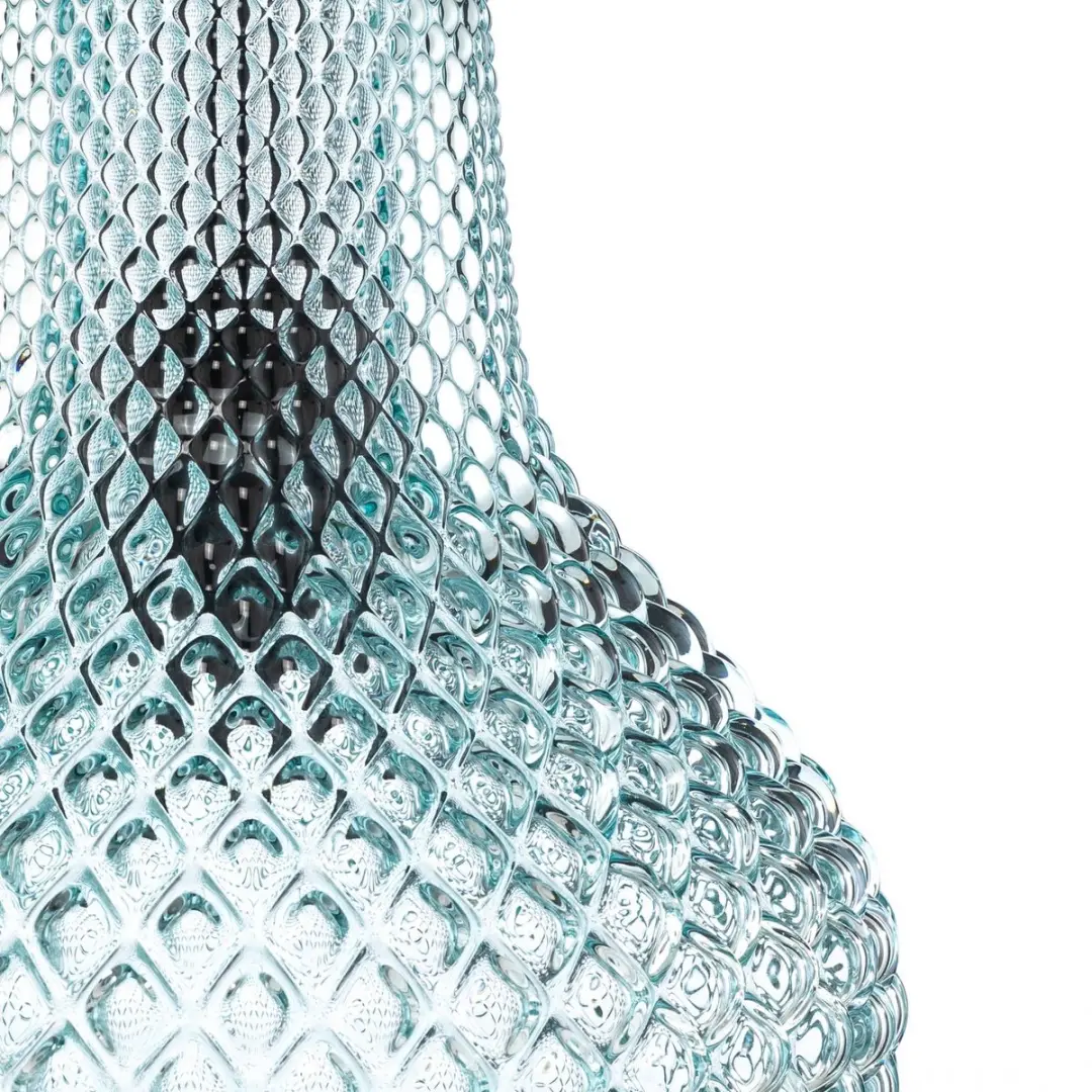 Lindby Hanglamp 3-Lichts Glas Metaal - Lichtblauw/Zwart