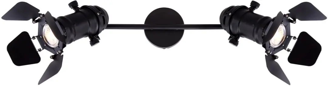 Globo Egon Opbouwspot GU10 - 2 Stuks - 18cm Zwart