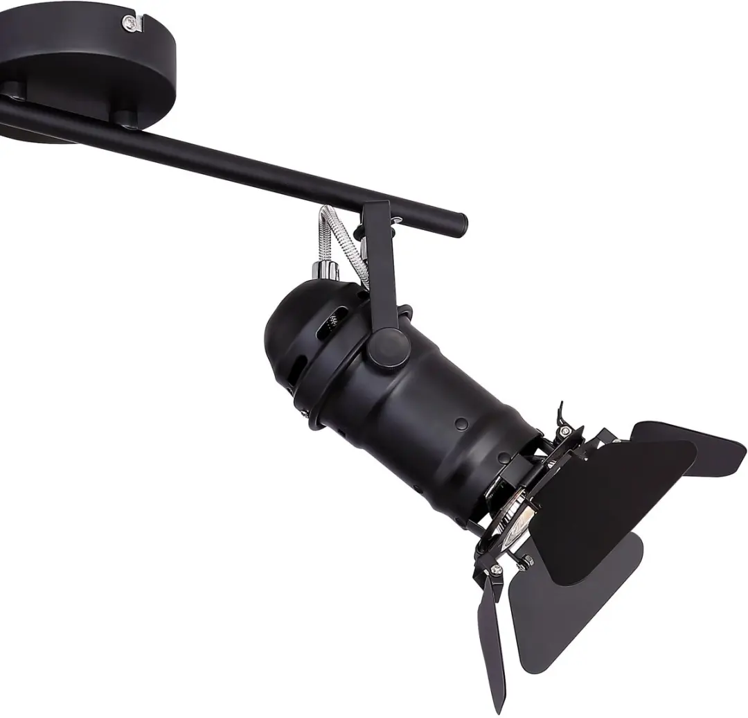 Globo Egon Opbouwspot GU10 - 2 Stuks - 18cm Zwart