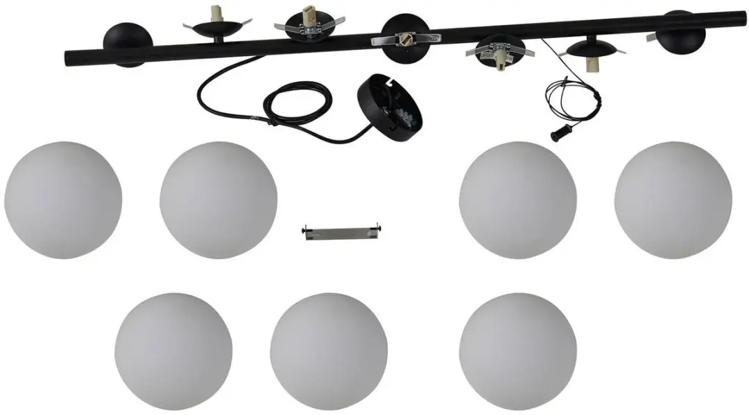 Lucande Hanglamp 7-Lichts Metaal Glas G9