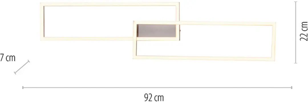 Just Light Plafondlamp 2x15.1W 1900lm 3000K - Zilver - afbeelding 6 van 6