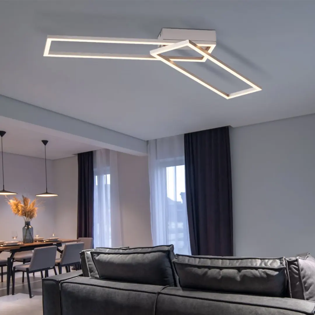 Just Light Plafondlamp 2x15.1W 1900lm 3000K - Zilver