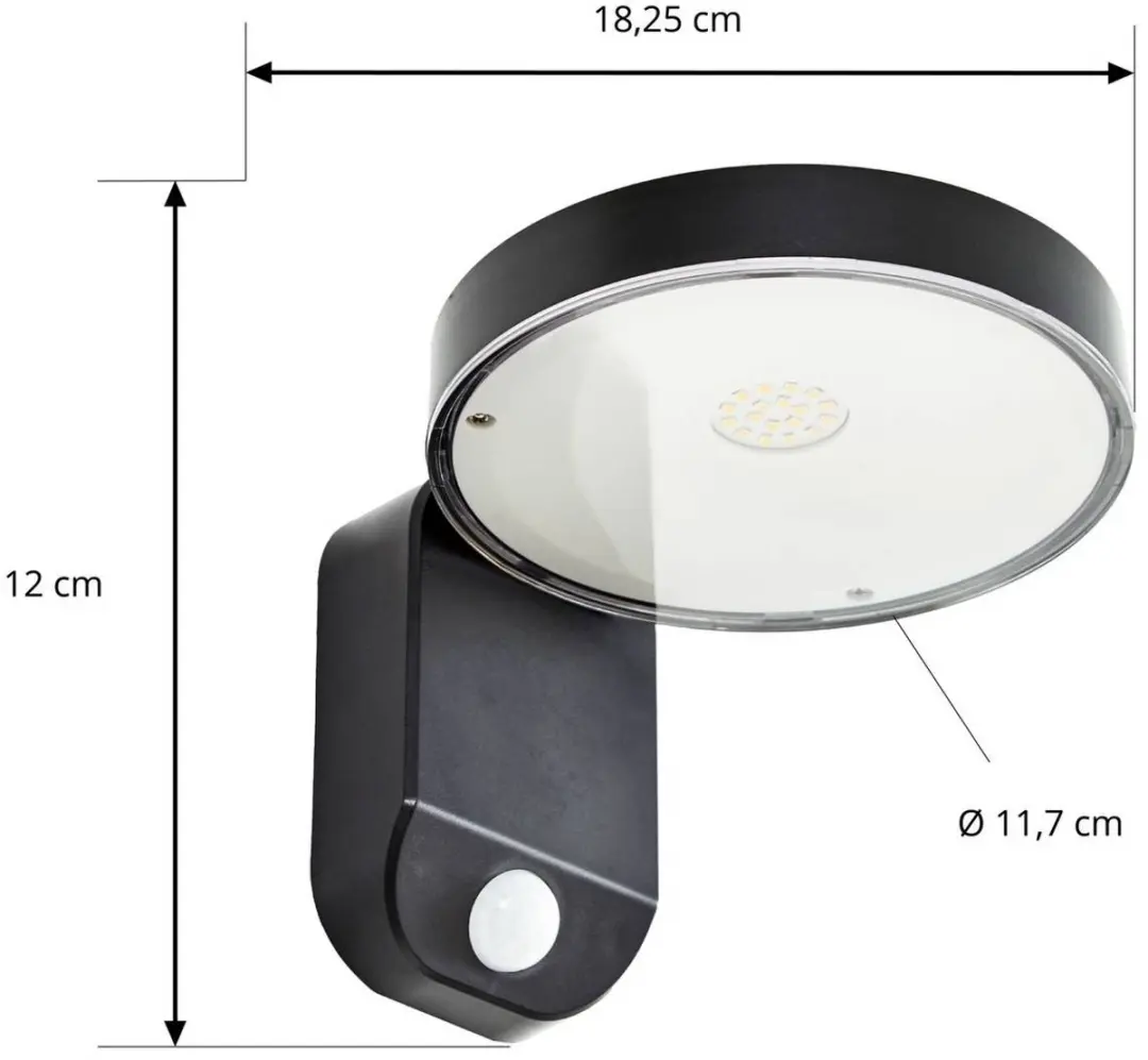 PRIOS Wandlamp Buiten 1 Licht 3.8W