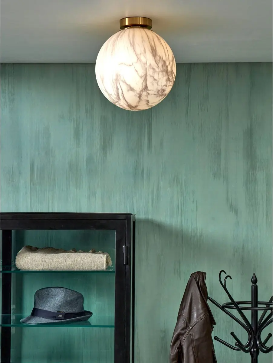 it's about RoMi Plafonnière Carrara - Goud/Wit Ø28cm