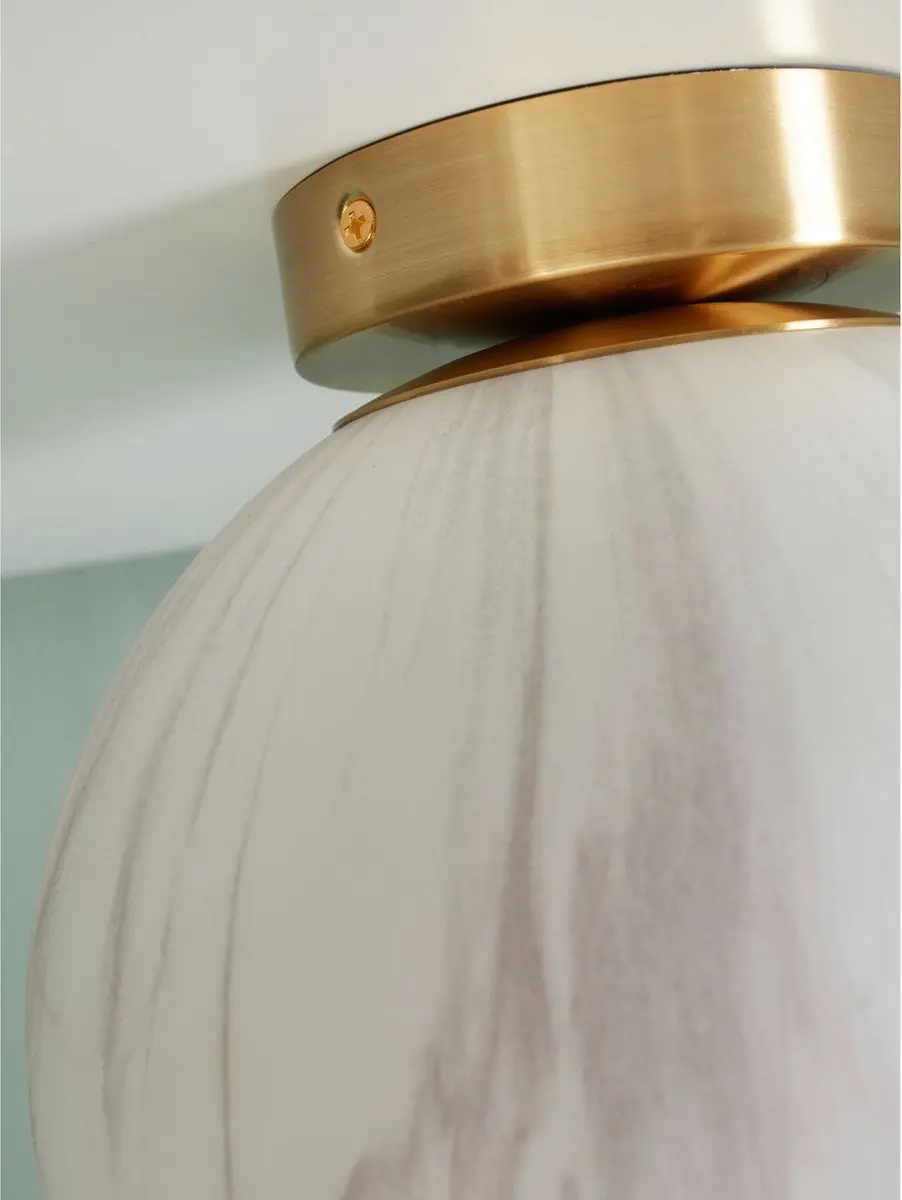 it's about RoMi Plafonnière Carrara - Goud/Wit Ø28cm