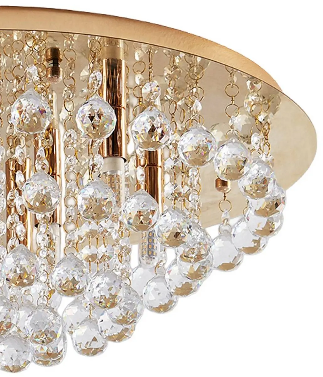 Lindby Plafondlamp 8xG9 55cm - Goud