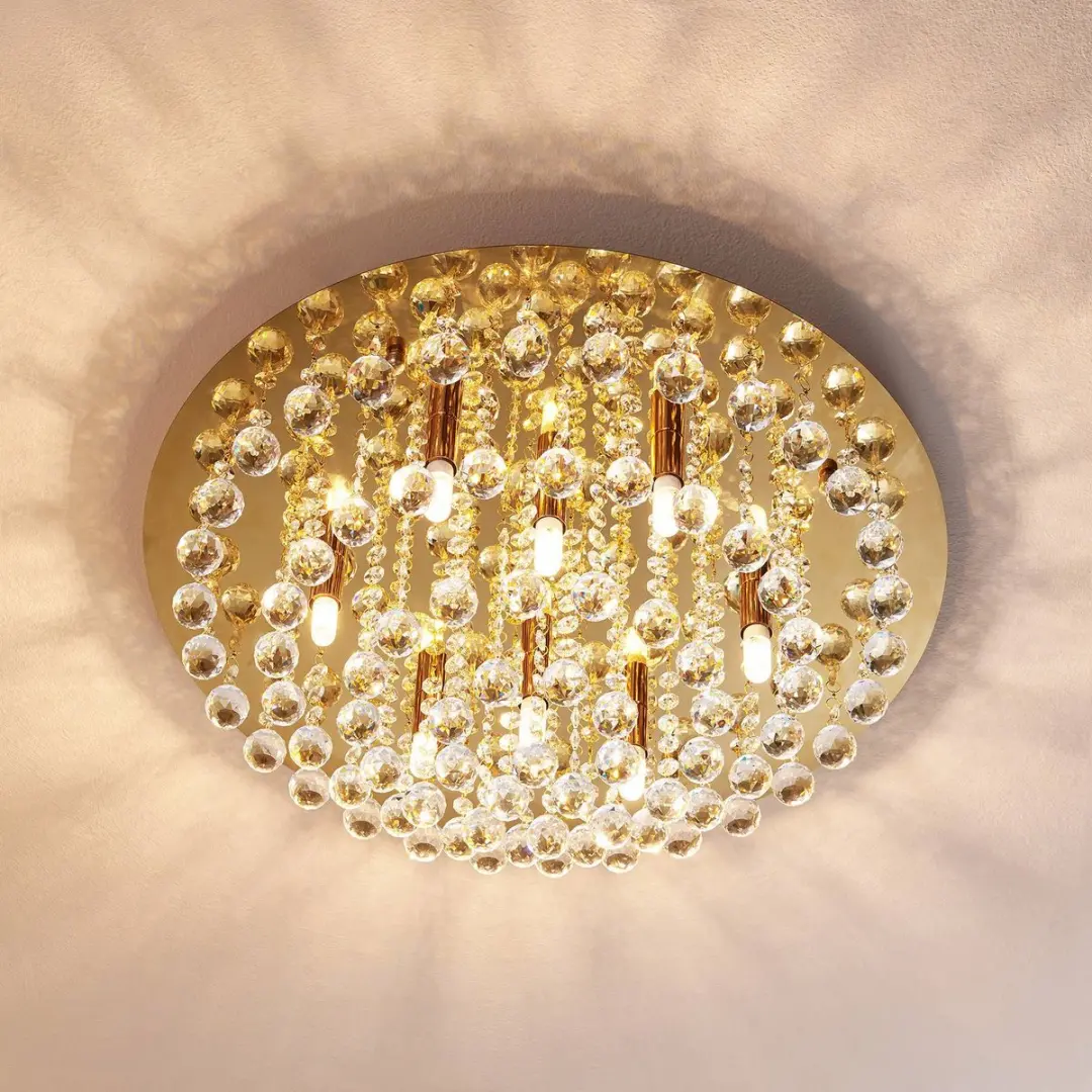 Lindby Plafondlamp 8xG9 55cm - Goud