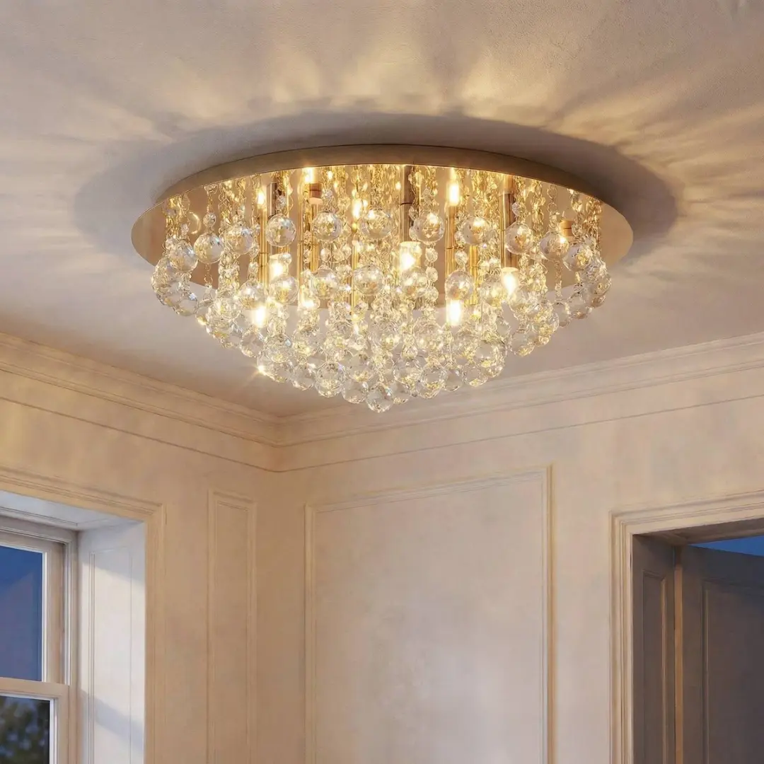 Lindby Plafondlamp 8xG9 55cm - Goud