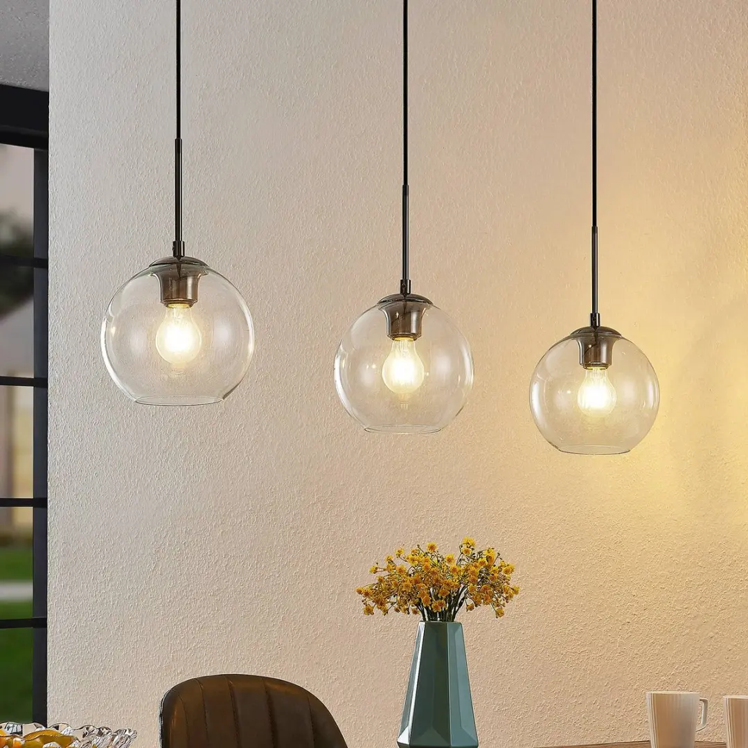 Lindby Hanglamp 3-Lichts Staal Glas