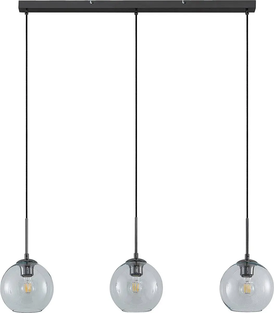 Lindby Hanglamp 3-Lichts Staal Glas - 60W