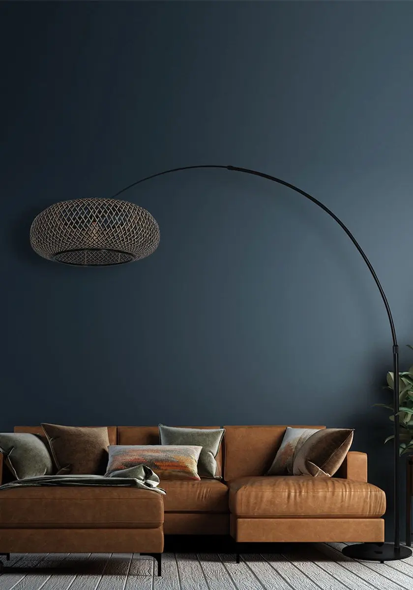 Steinhauer Maze-Natural 7508ZW Vloerlamp - Bamboe/Beige - 240cm - afbeelding 6 van 6