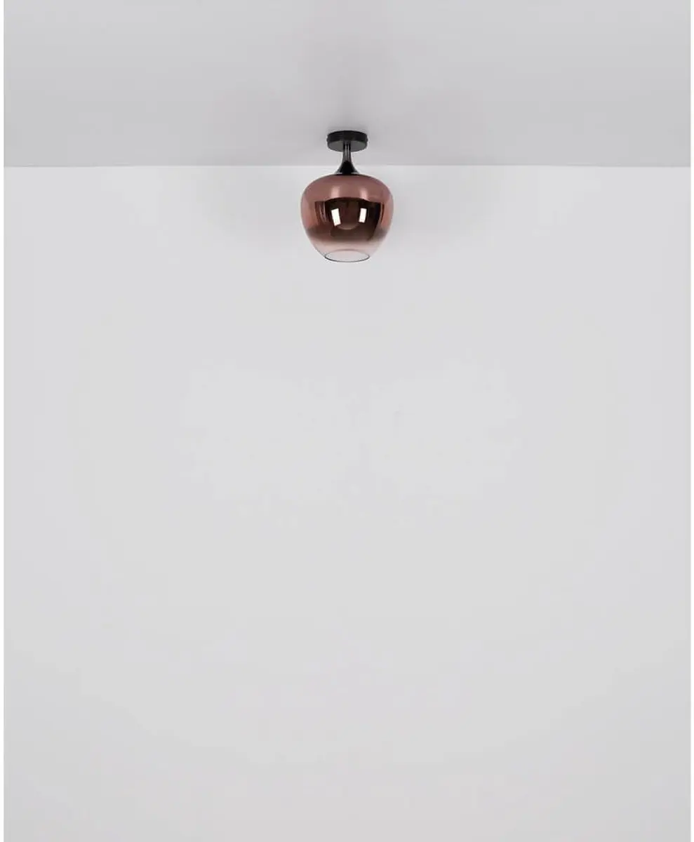 Globo Maxy 15548DG – Plafondlamp – Ø 24 cm – Zwart/koper - afbeelding 6 van 6