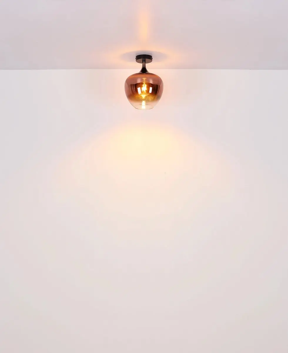 Globo Maxy Plafondlamp Ø24cm - Koper