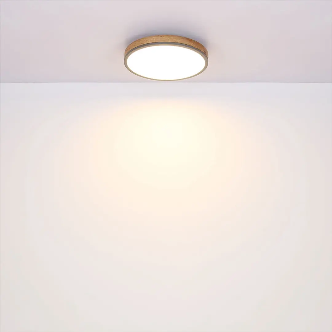Globo LED Plafondlamp 40W 3500Lm - Houtlook Bruin - afbeelding 6 van 6