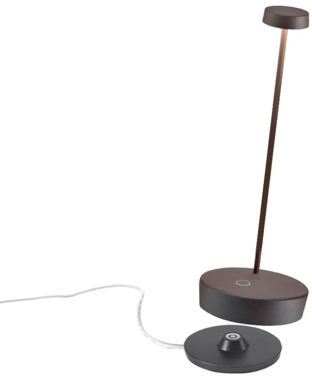 Zafferano Swap Pro Corten LED Tafellamp - Oplaadbaar - Marrone