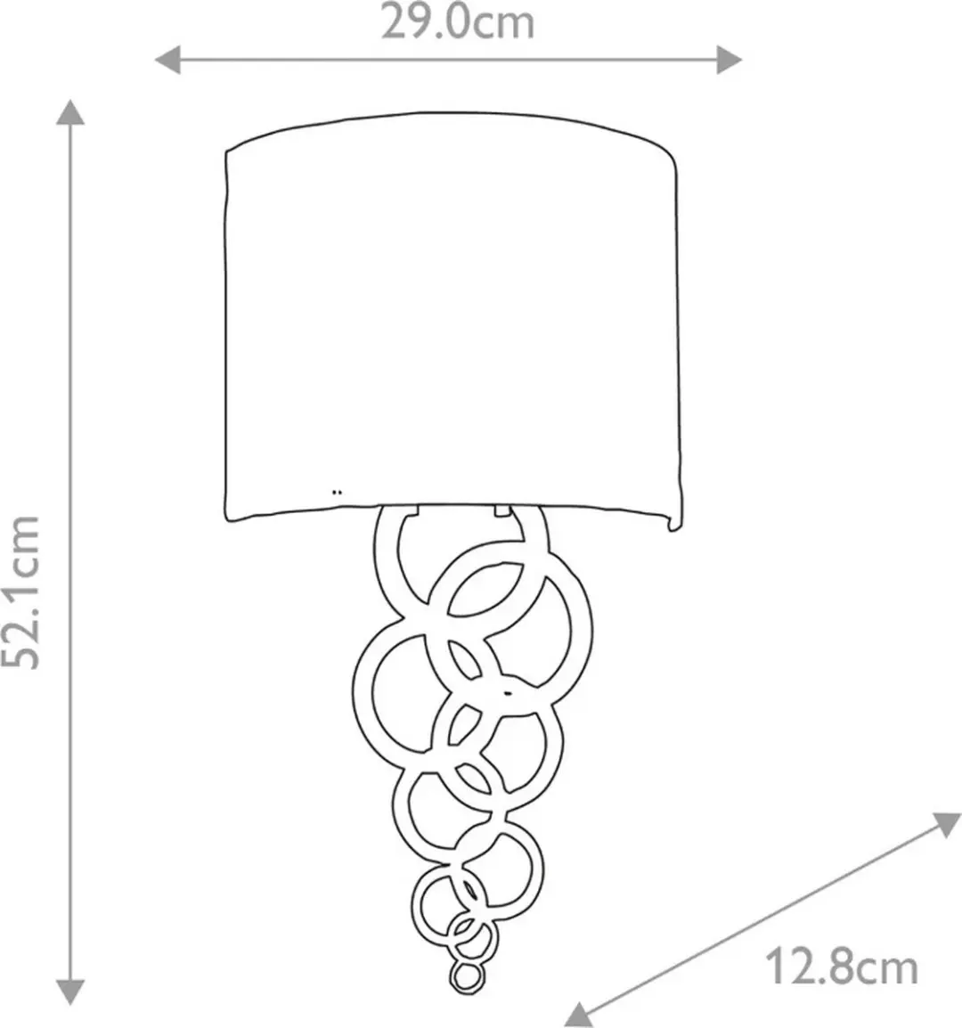 Elstead Curtis LED Wandlamp E27 60W - Polished Chrome